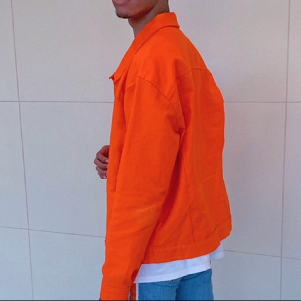 Orange Denim Jacket